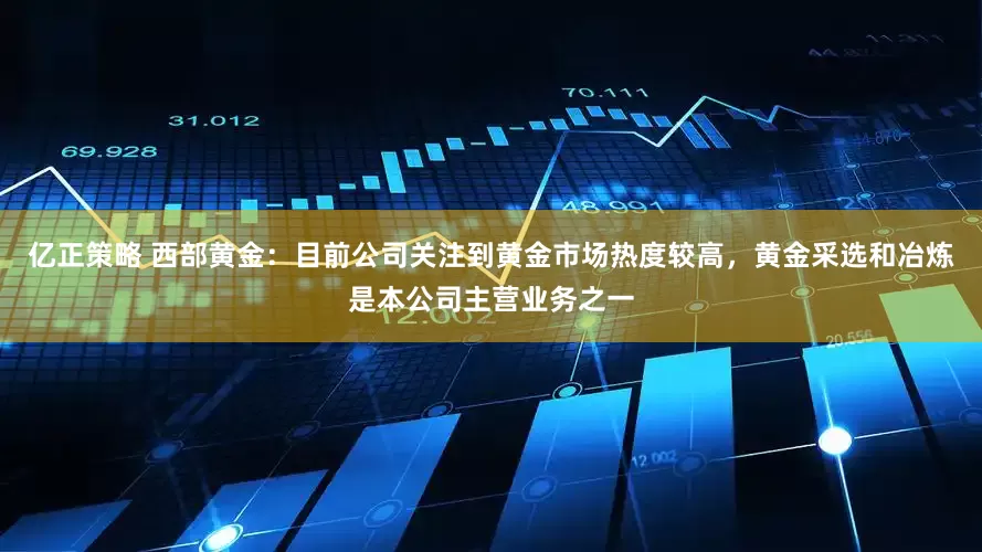 亿正策略 西部黄金：目前公司关注到黄金市场热度较高，黄金采选和冶炼是本公司主营业务之一