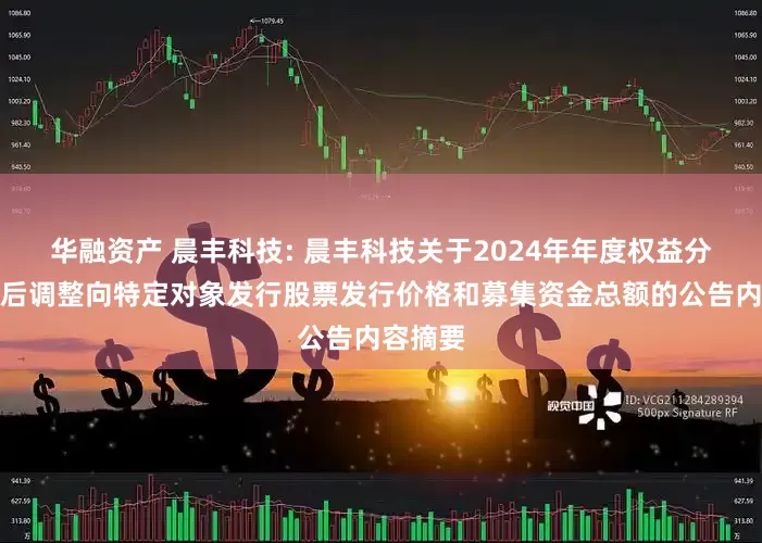 华融资产 晨丰科技: 晨丰科技关于2024年年度权益分派实施后调整向特定对象发行股票发行价格和募集资金总额的公告内容摘要
